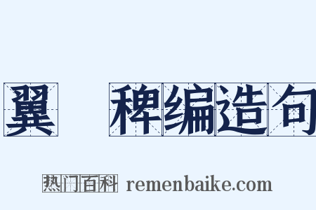 翼駉稗编造句是什么意思的图片